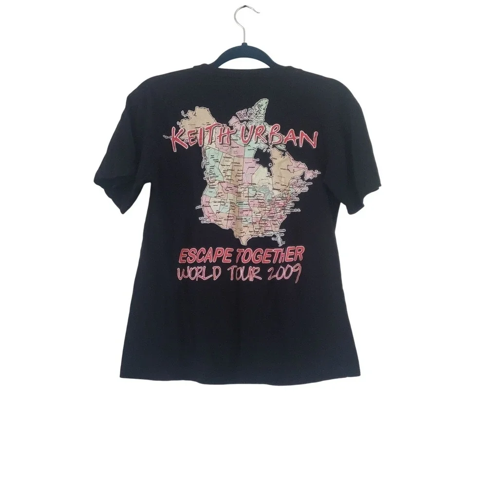 Keith Urban T Shirt Unisex Medium Black Escape Together‎ World Tour 2009 Coutry